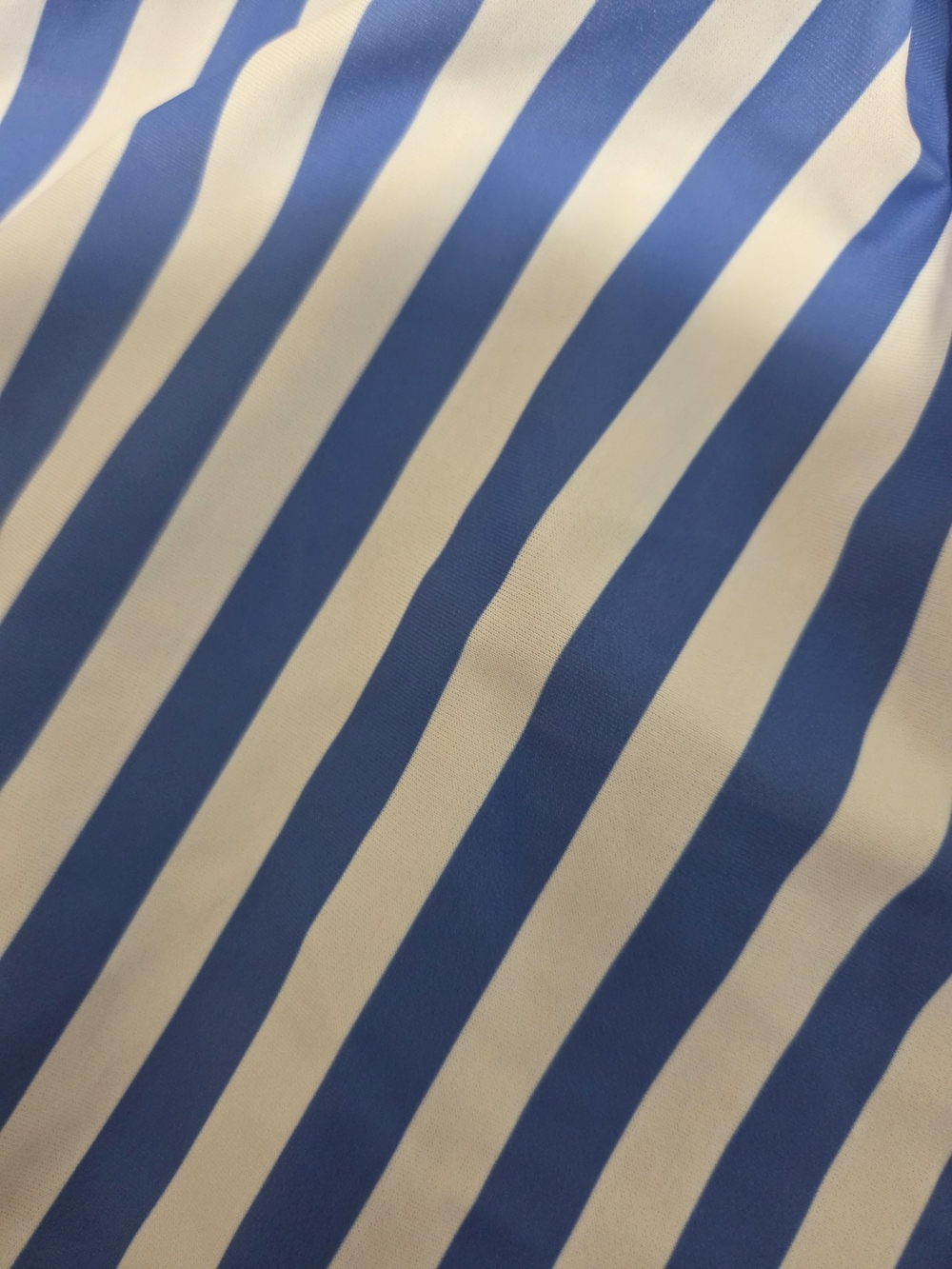 Blue White Striped Ruffle 2 Piece Swimsuit Bikini Set Women's M - Picture 3 of 4